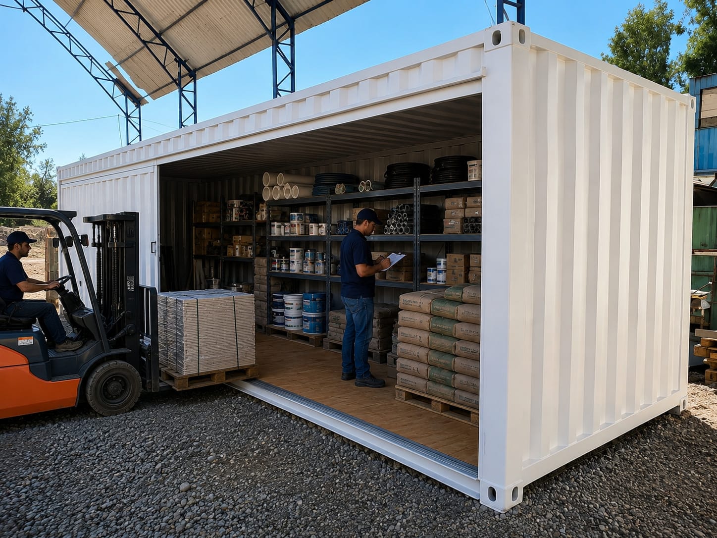 Bodega container en funcionamiento, proyecto realizado por Intercontainers